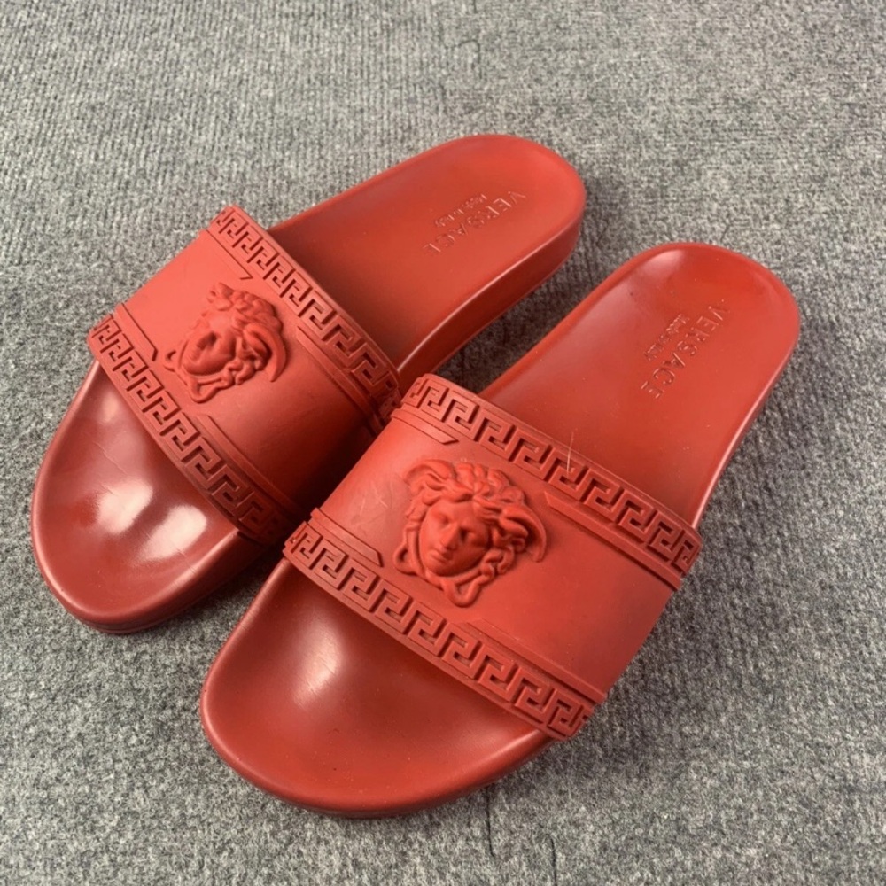 Versace Palazzo Flip Flop Pool Side Sandals Size 42 (9) Red
